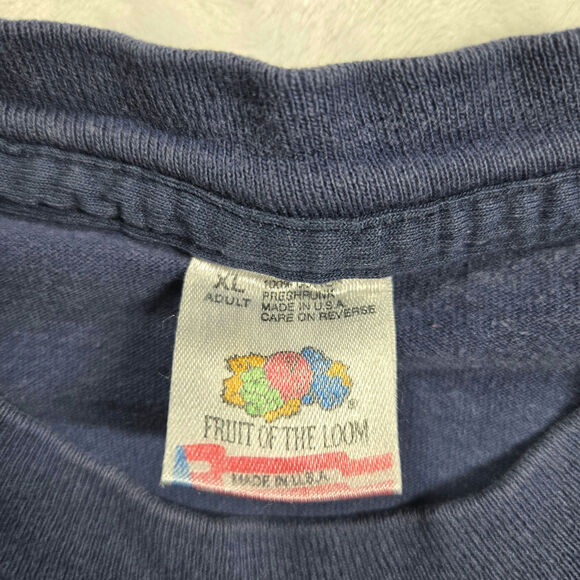Fruit Of The Loom T Shirt XL Colorado Brown Bear Prairie Mountain VTG Blue READ - Picture 9 of 9